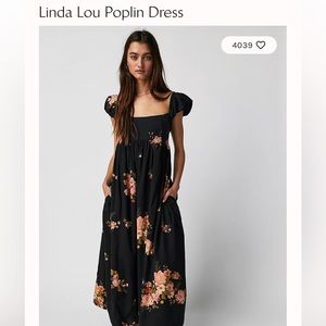 Free People Linda Lou Poplin MIDI dress xl